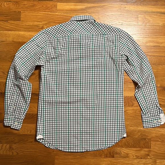Thomas Pink - Casual Button Down Shirt - Size XS - Green / Gray Gingham - Picture 7 of 13